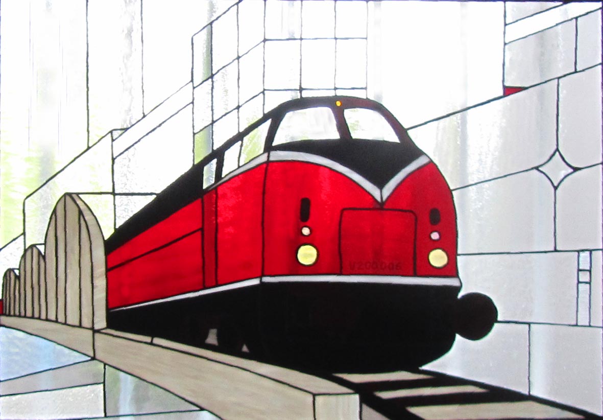 Eisenbahn in Tiffany Glaskunst
